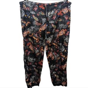 Robert Louis Silky Paisley Pajama Bottoms M 🖤🌸